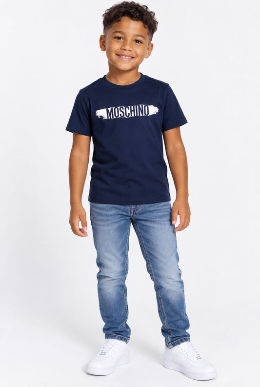 MOSCHINO NAVY BLUE T SHIRT H8M058
