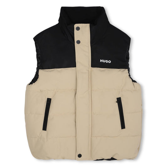 HUGO BOYS BEIGE/BLACK GILET G00482
