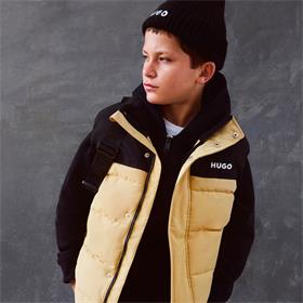 HUGO BOYS BEIGE/BLACK GILET G00482