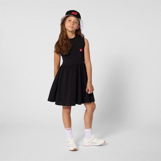 HUGO GIRLS BLACK DRESS G00984