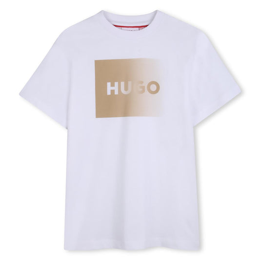 HUGO WHITE LOGO T SHIRT G01019