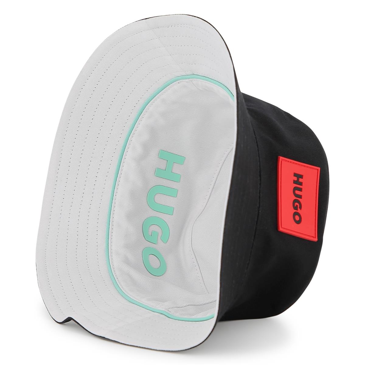 HUGO REVERSIBLE GREEN/BLACK BUCKET HAT G01165