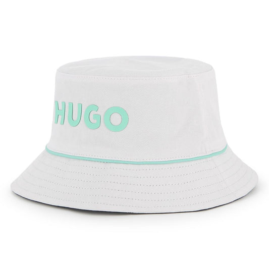 HUGO REVERSIBLE GREEN/BLACK BUCKET HAT G01165