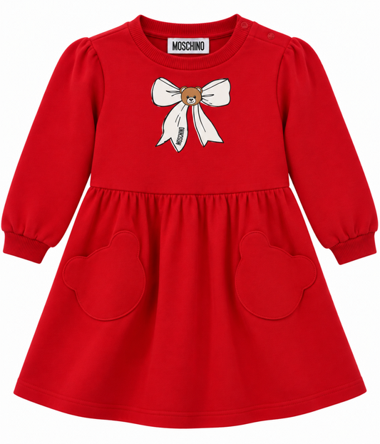 MOSCHINO BABY/TODDLER GIRLS RED DRESS MAV0CU