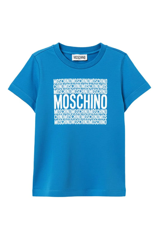 MOSCHINO KIDS BABY/TODDLER BLUE T SHIRT M9M032