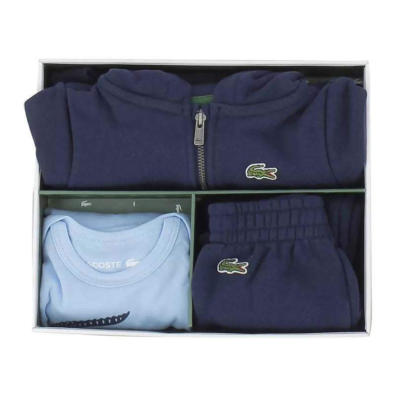 LACOSTE BABY/TODDLER PREMIER FLEECE SET IN MARINE BLUE 647192