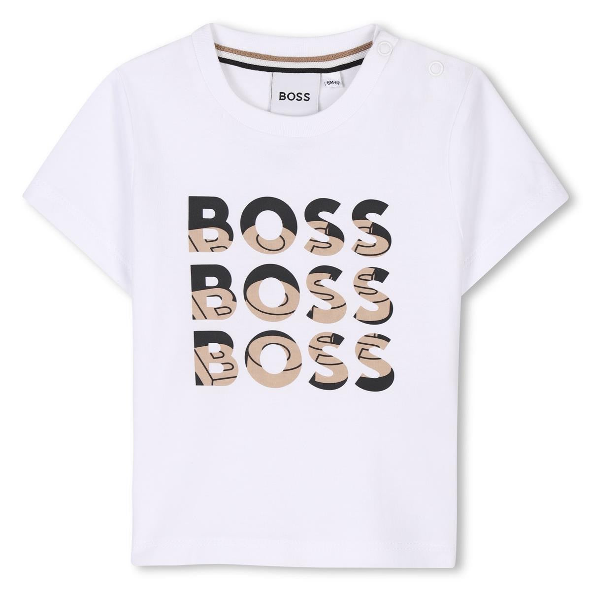 BOSS BOY BABY/TODDLER WHITE T SHIRT J52113