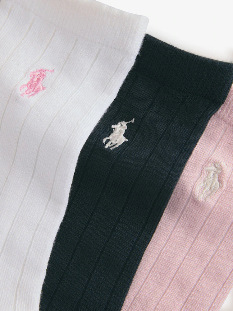 RALPH LAUREN GIRLS PACK OF 3 SOCKS