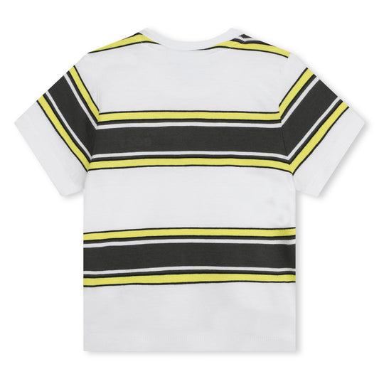 BOSS BOYS BABY/TODDLER T SHIRT with YELLOW STRIPE