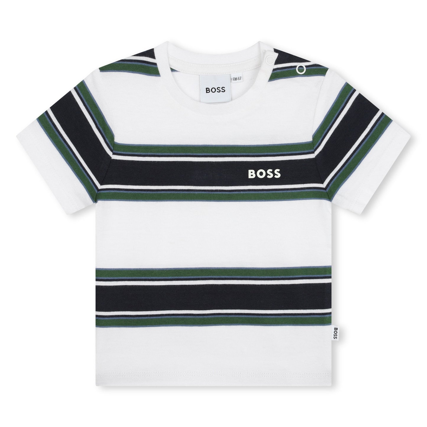 BOSS BABY/TODDLER GREEN STRIPE T SHIRT