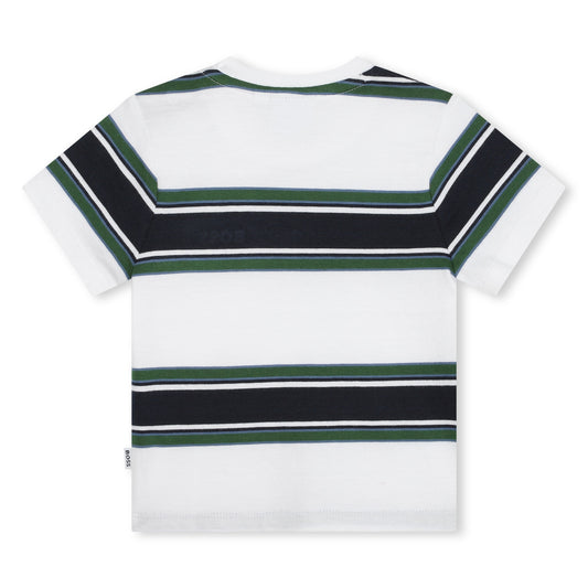 BOSS BABY/TODDLER GREEN STRIPE T SHIRT