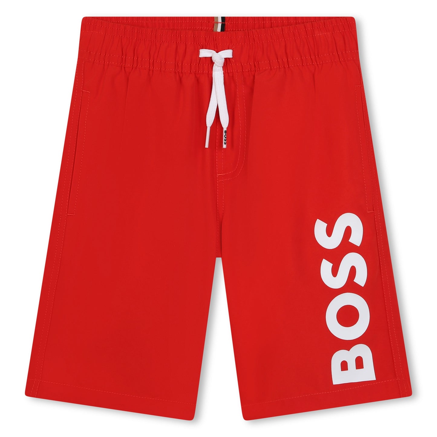 BOSS BOYS RED SWIM SHORTS