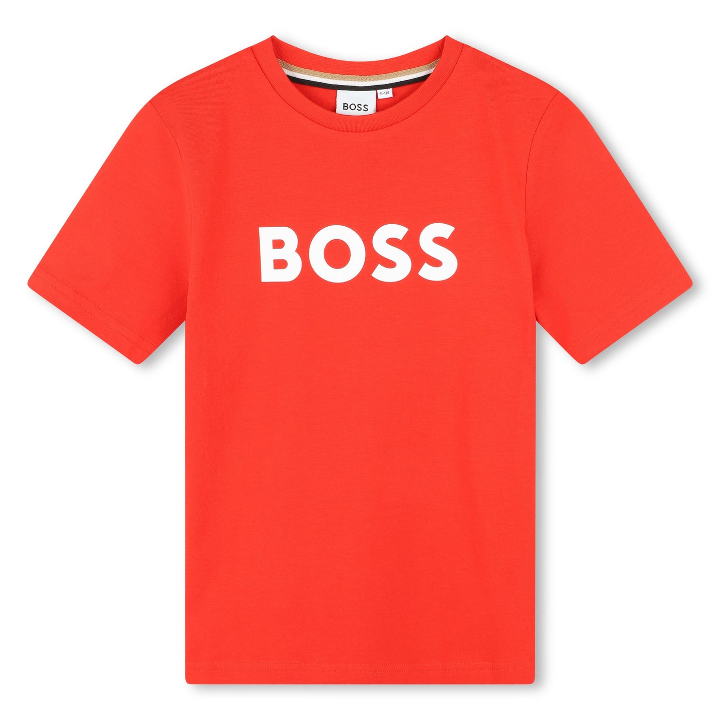 BOSS BOYS BRIGHT RED T SHIRT