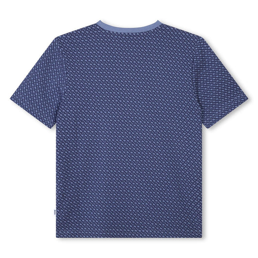 BOSS SLATE BLUE MONOGRAM T SHIRT J51213