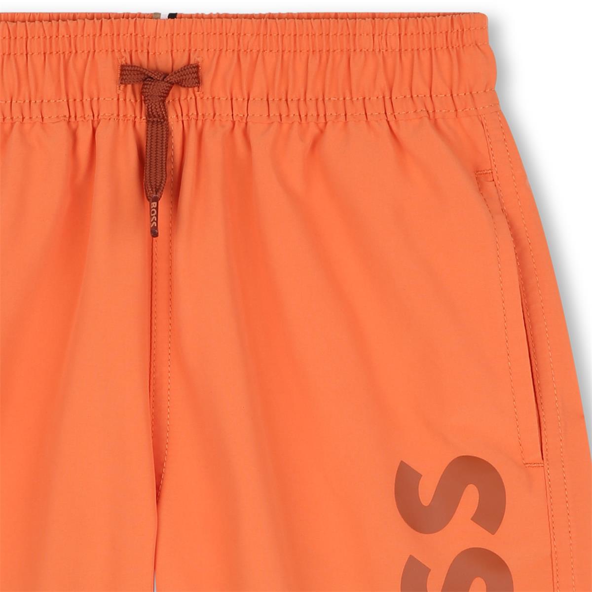 BOSS BOYS BRICK RED SWIM SHORTS J51973