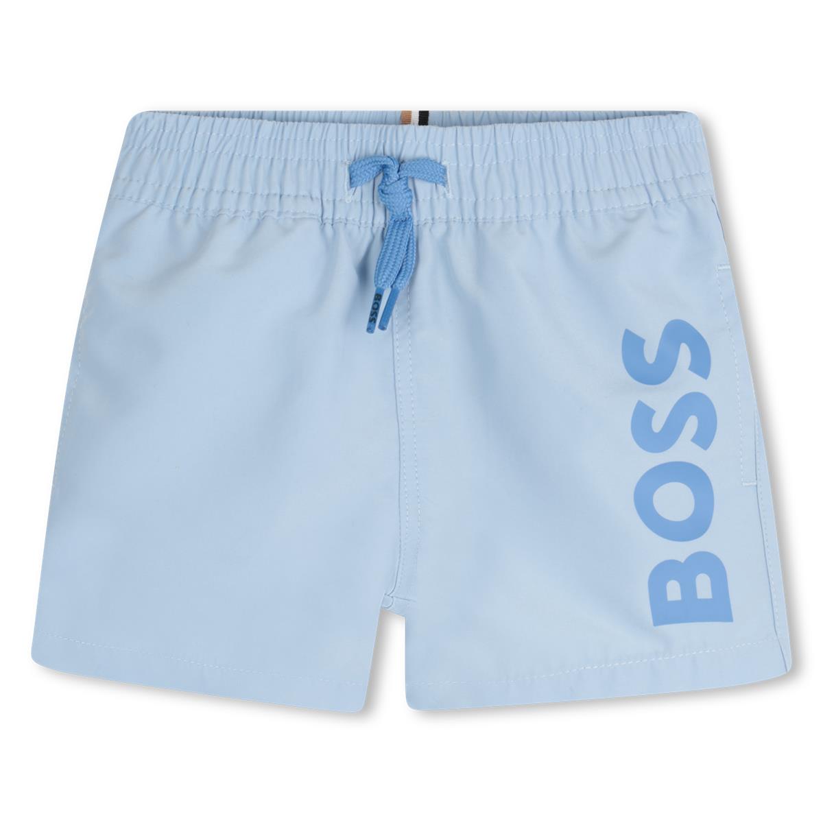 BOSS BOY BABY/TODDLER PALE BLUE SWIM SHORTS J52069