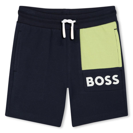 BOSS BOY BABY/TODDLER NAVY SHORTS J52083