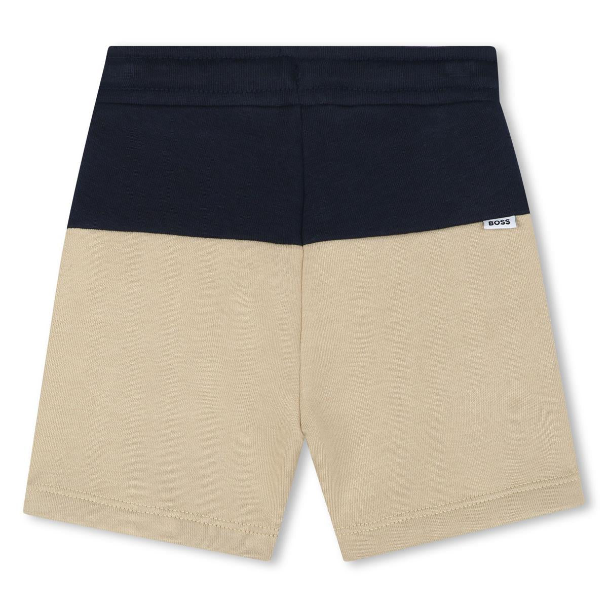 BOSS BABY/TODDLER NAVY JERSEY SHORTS J52085