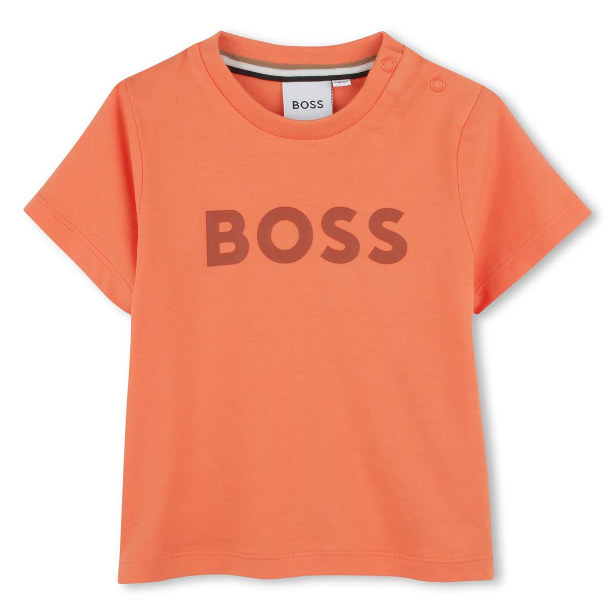 BOSS BOY BABY/TODDLER BRICK RED T SHIRT J52105