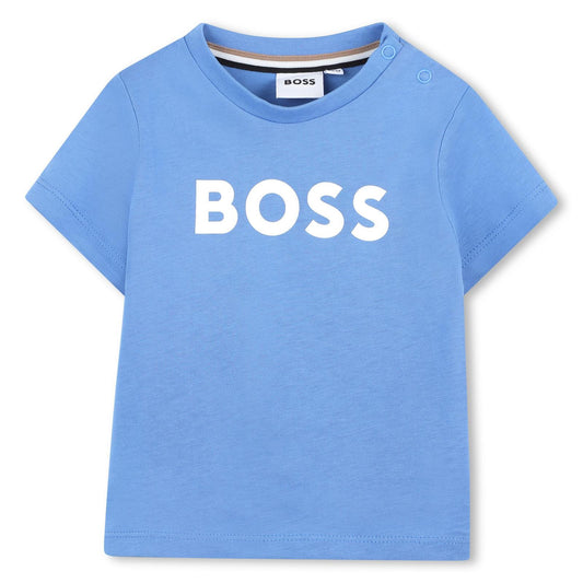 BOSS BOY BABY/TODDLER MID BLUE T SHIRT J52105