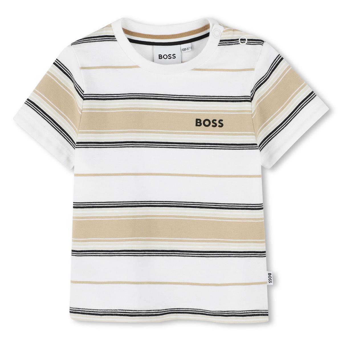 BOSS BOY BABY/TODDLER STRIPED T SHIRT J52116