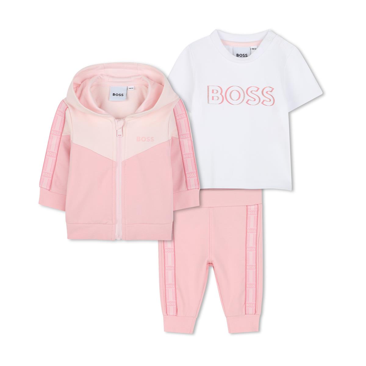 BOSS BABY/TODDLER GIRL PINK 3 PIECE SET J52190