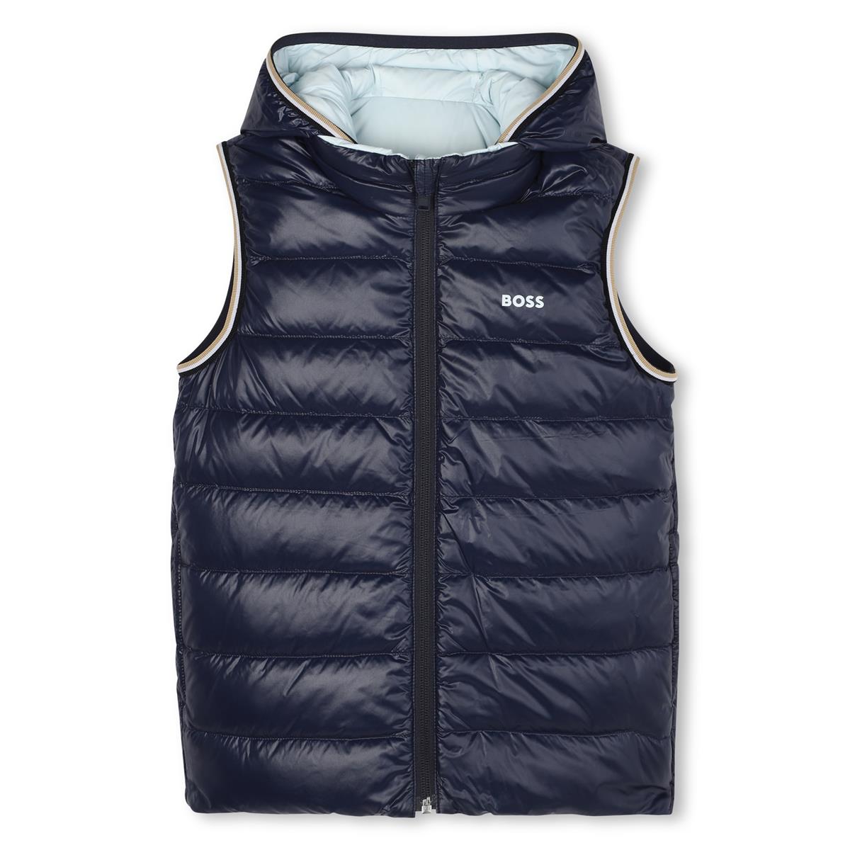 BOSS BOYS BLUE REVERSIBLE PUFFER JACKET J52395