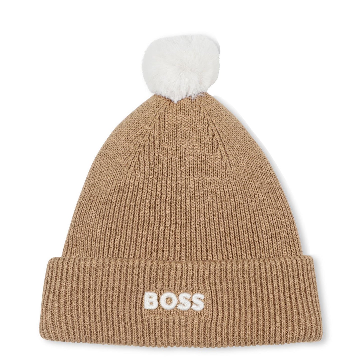 BOSS BEIGE BABY/TODDLER BEANIE HAT J52595