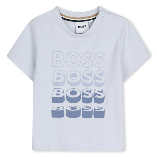 BOSS BABY/TODDLER REPEAT LOGO PALE BLUE T SHIRT J52889