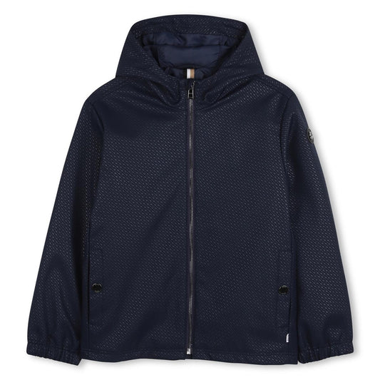 BOSS BOYS NAVY HOODED WINDBREAKER J52997