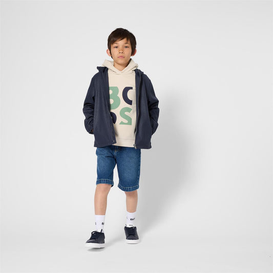BOSS BOYS NAVY HOODED WINDBREAKER J52997