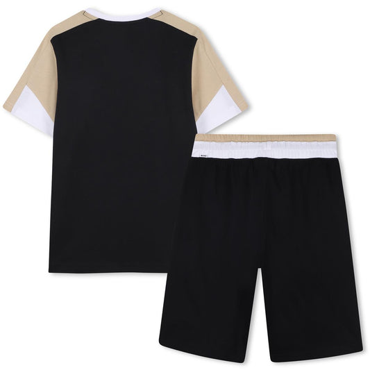 BOSS BOYS BLACK BERMUDA SHORTS SET J53006