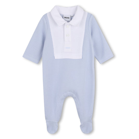 BOSS BABY BOY PALE BLUE BABYGROW J53040