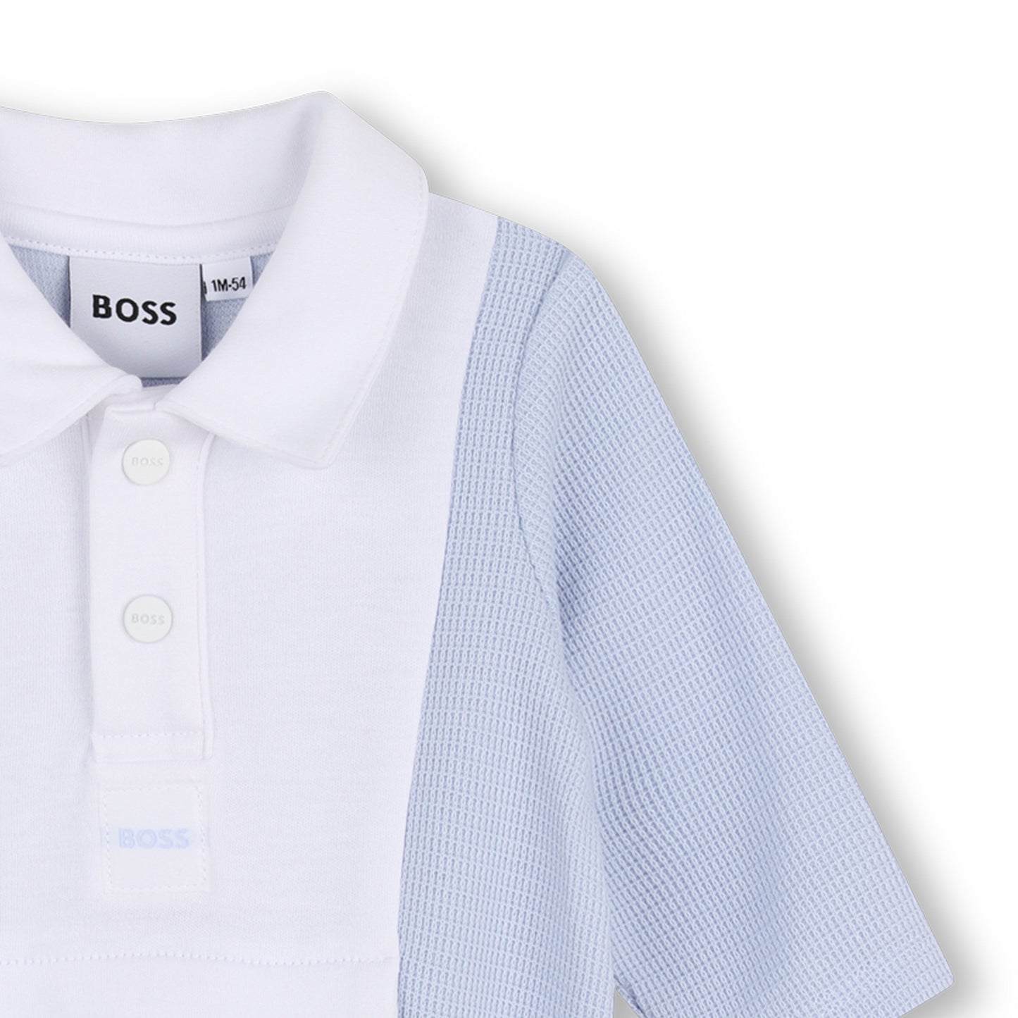 BOSS BABY BOY PALE BLUE BABYGROW J53040