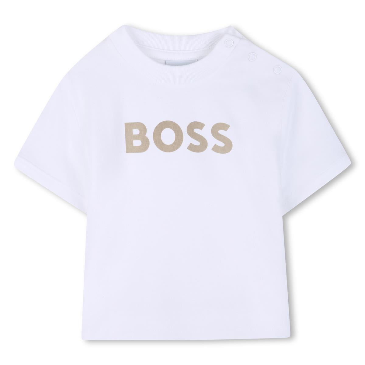 BOSS BABY BOY STONE T SHIRT & SHORTS SET J53048