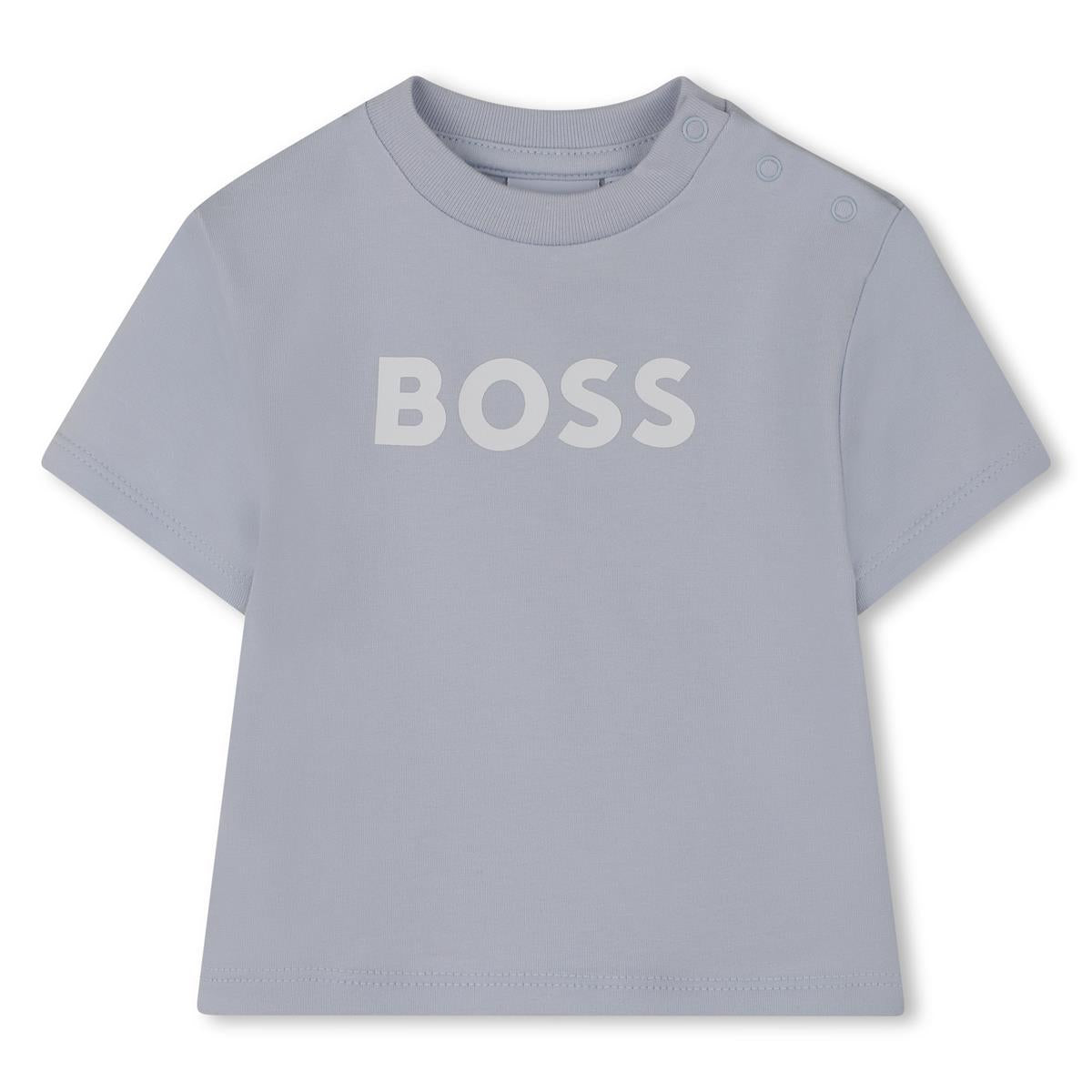 BOSS BABY BOY PALE BLUE T SHIRT & SHORTS SET J53048