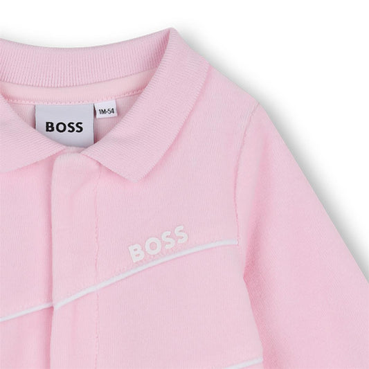 BOSS PINK NB GIRL BABY GROW J53321