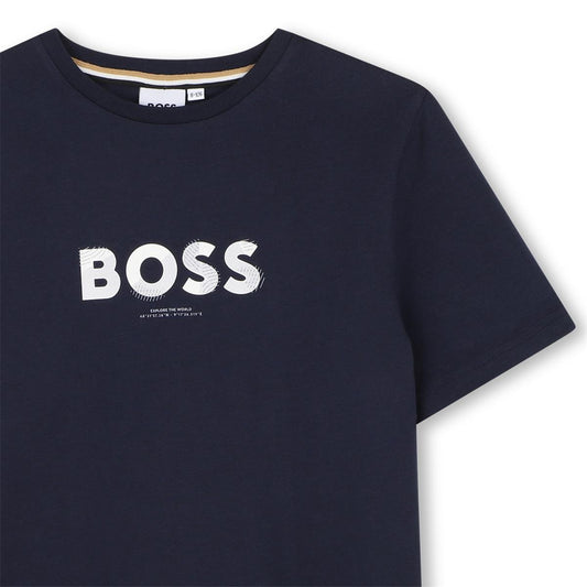 BOSS BOYS NAVY T SHIRT J53404