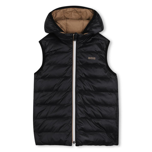 BOSS BOY BEIGE REVERSIBLE BODY WARMER/GILET J53436