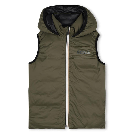 BOSS BOY OLIVE GREEN BODY WARMER/GILET J53436
