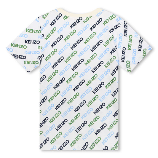 KENZO WHITE BOYS LOGO T SHIRT