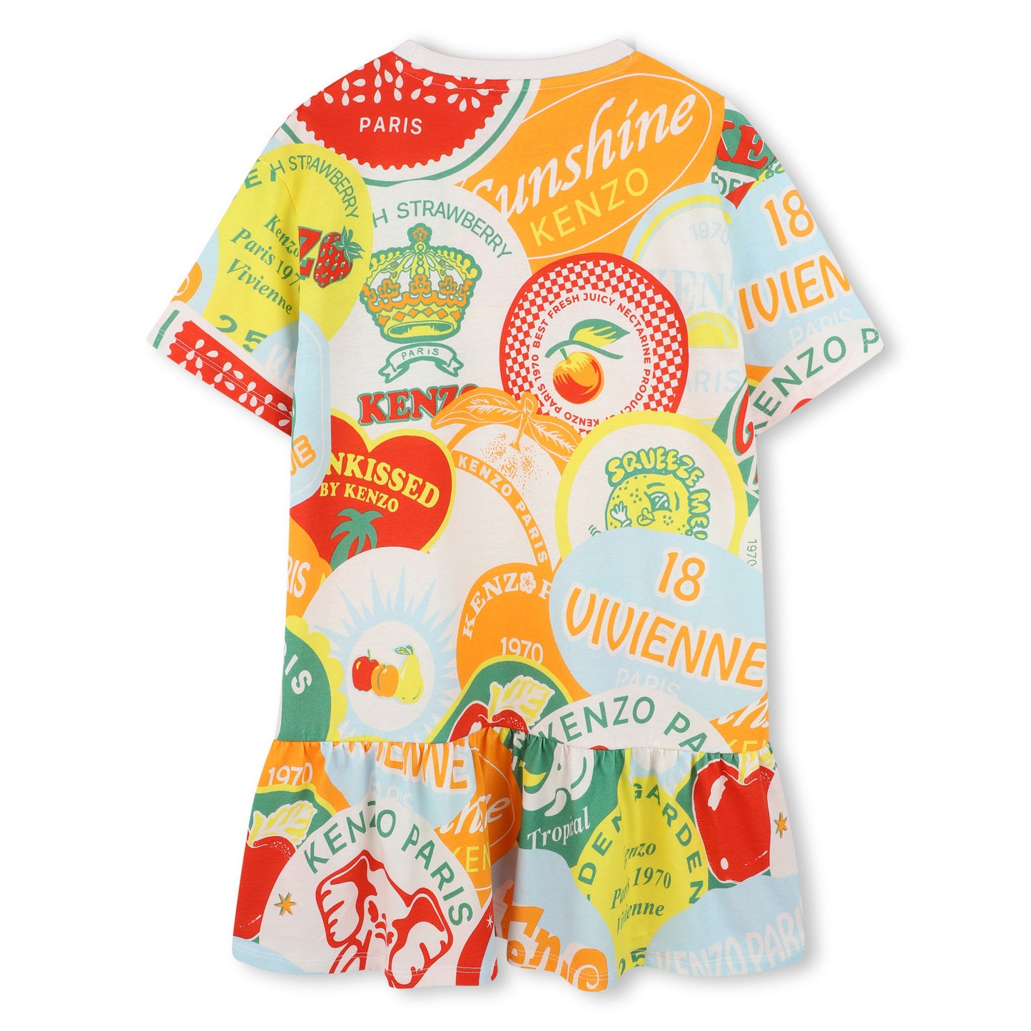 KENZO GIRLS MULTI COLOURED DRESS K61018