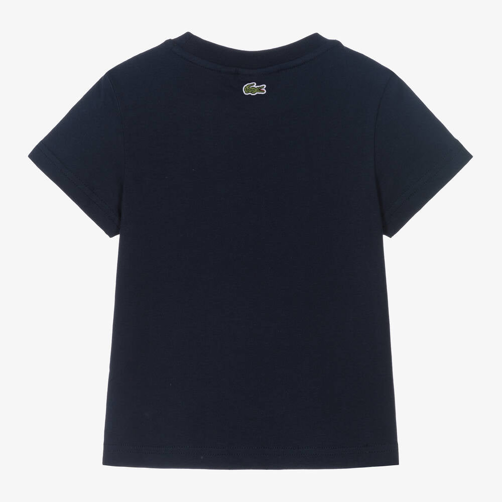 LACOSTE NAVY CROCODILE T SHIRT TJ3003