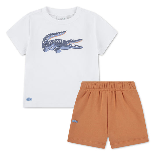 LACOSTE BOYS T SHIRT & SHORTS SET 847559