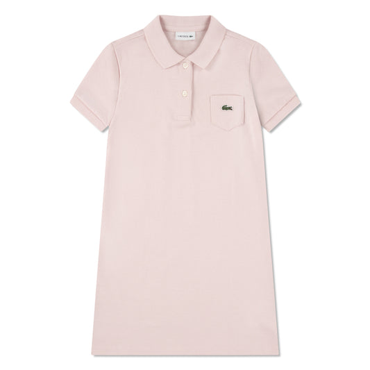 LACOSTE PINK PIQUE POLO DRESS 347066
