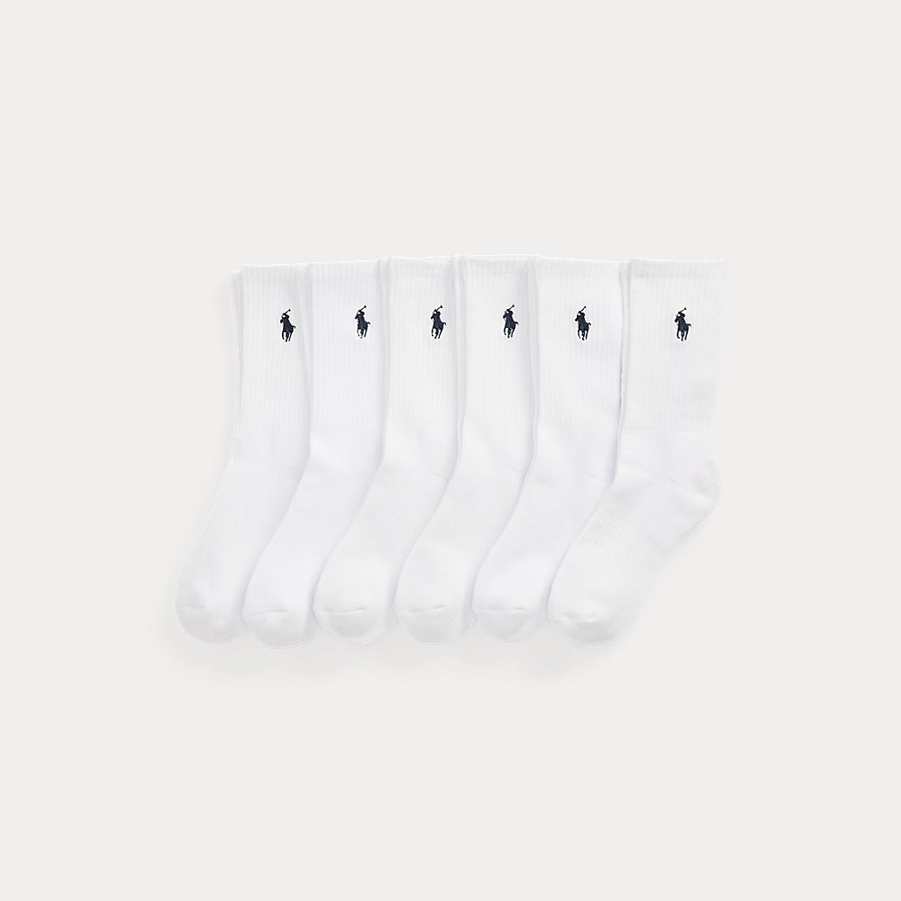 RALPH LAUREN KIDS CREW SOCKS 6 PACK 4056001