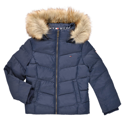 Tommy Hilfiger Girls Navy Blue Puffer Jacket (small on size)