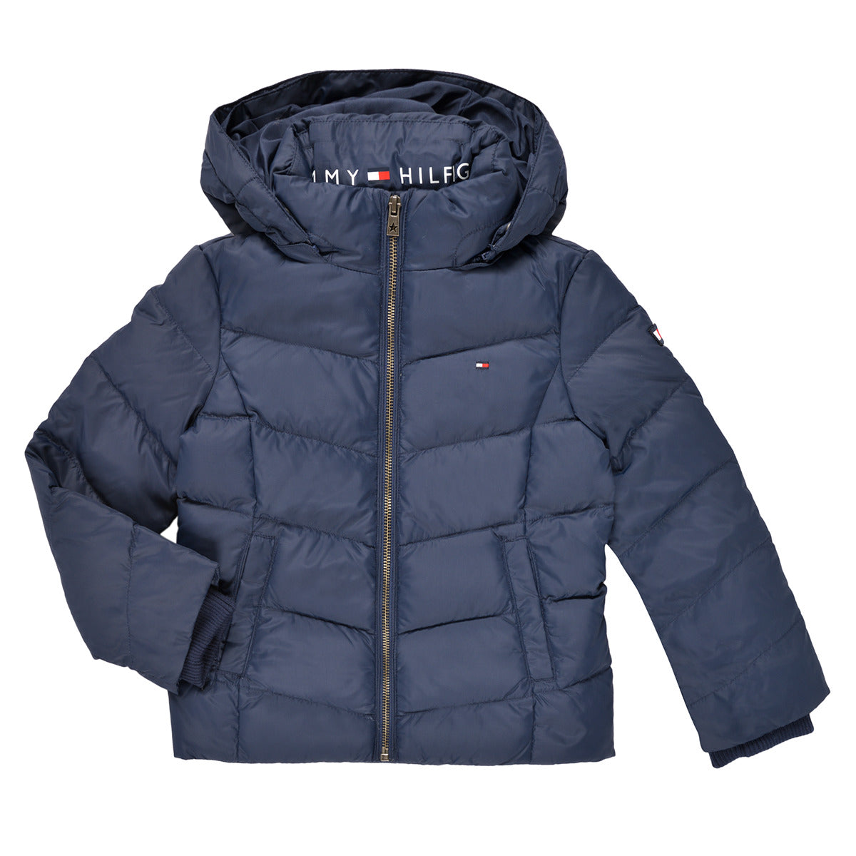 Tommy Hilfiger Girls Navy Blue Puffer Jacket (small on size)