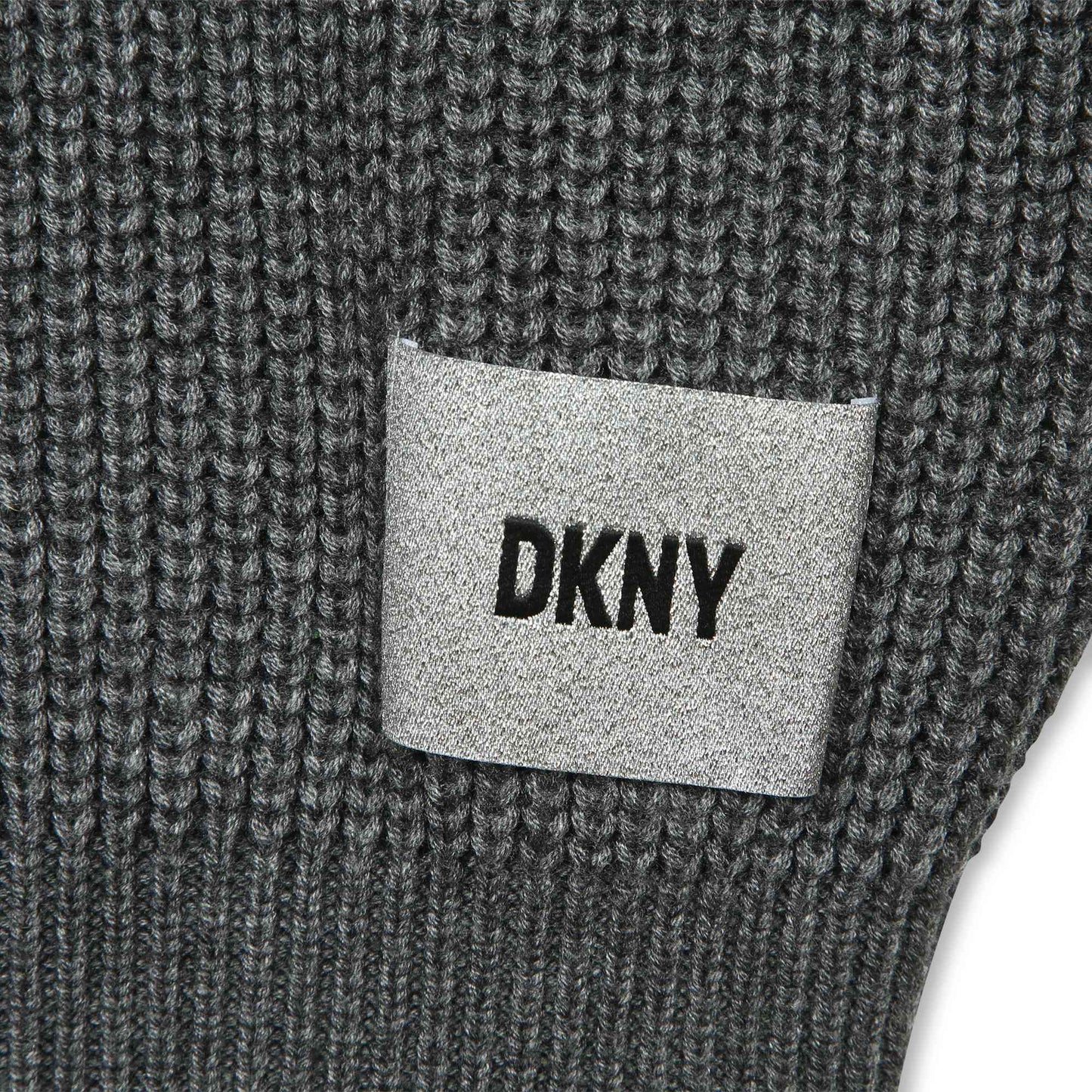 DKNY Girls Grey Knitted Pullover- Oversized