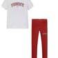 TOMMY HILFIGER WHITE & RED LEGGINGS SET